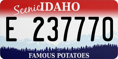 ID license plate E237770