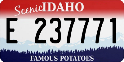 ID license plate E237771