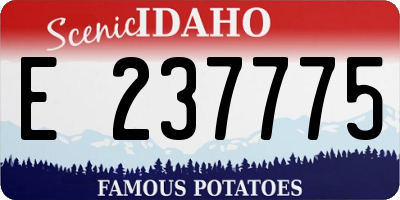 ID license plate E237775