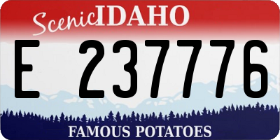ID license plate E237776