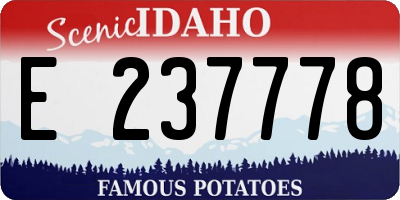 ID license plate E237778