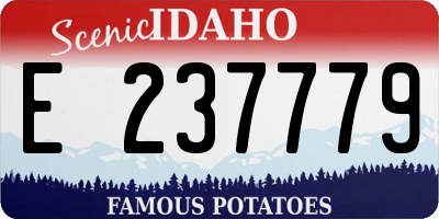 ID license plate E237779