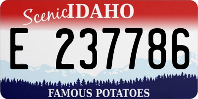 ID license plate E237786