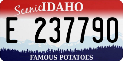 ID license plate E237790
