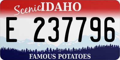 ID license plate E237796