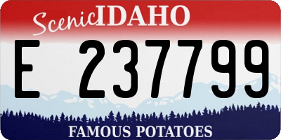 ID license plate E237799