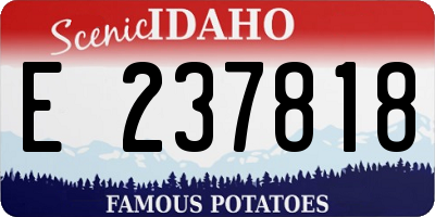 ID license plate E237818