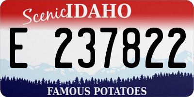 ID license plate E237822