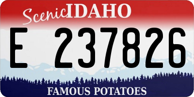 ID license plate E237826