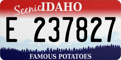 ID license plate E237827