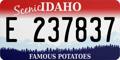 ID license plate E237837