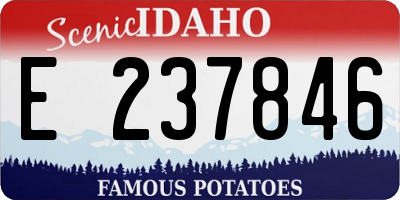 ID license plate E237846