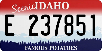 ID license plate E237851
