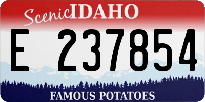 ID license plate E237854