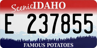 ID license plate E237855