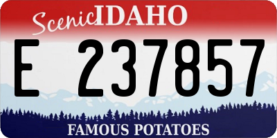 ID license plate E237857