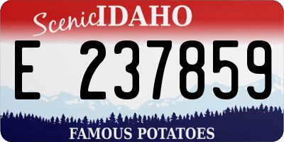 ID license plate E237859