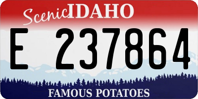ID license plate E237864
