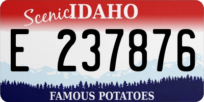 ID license plate E237876