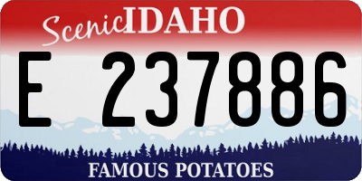 ID license plate E237886