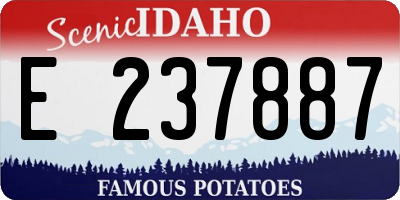 ID license plate E237887