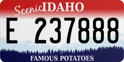 ID license plate E237888