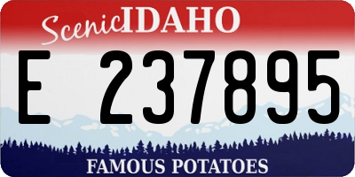 ID license plate E237895