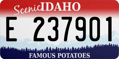 ID license plate E237901