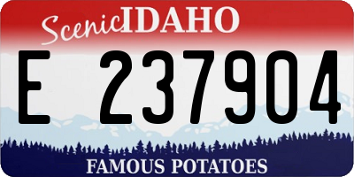 ID license plate E237904