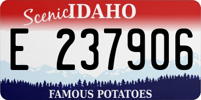 ID license plate E237906