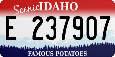 ID license plate E237907
