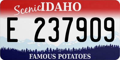 ID license plate E237909