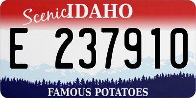 ID license plate E237910
