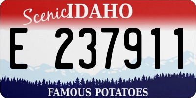 ID license plate E237911