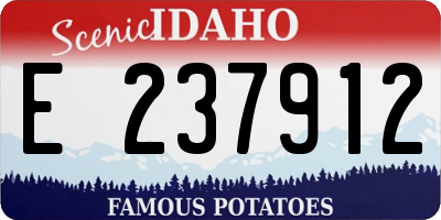 ID license plate E237912