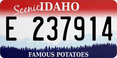 ID license plate E237914