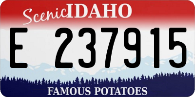 ID license plate E237915