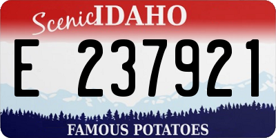ID license plate E237921