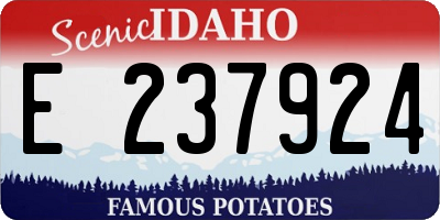 ID license plate E237924