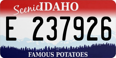 ID license plate E237926