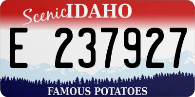 ID license plate E237927