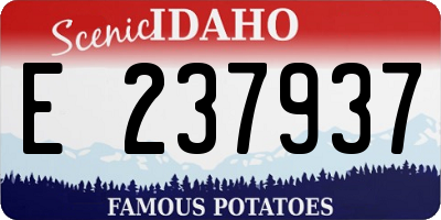 ID license plate E237937