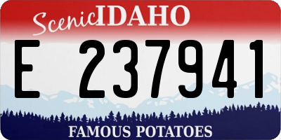 ID license plate E237941