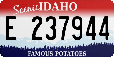 ID license plate E237944