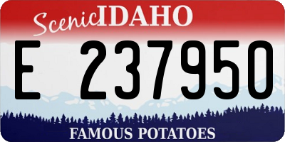 ID license plate E237950