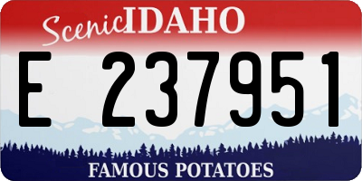 ID license plate E237951