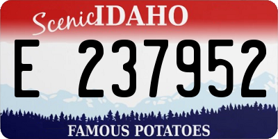 ID license plate E237952
