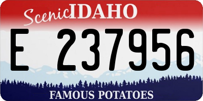 ID license plate E237956