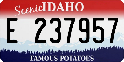ID license plate E237957