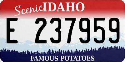 ID license plate E237959